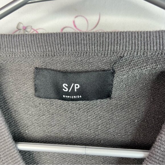 Cotton On long sleeve top La Ga Dark Gray Crewneck with Pink Lettering - Picture 10 of 13